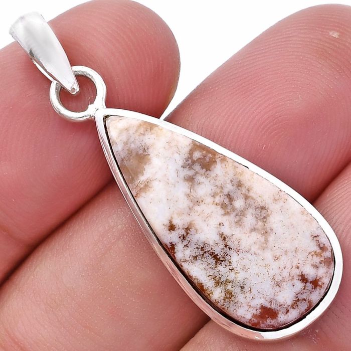 Red Moss Agate Pendant SDP144588 P-1002, 12x26 mm