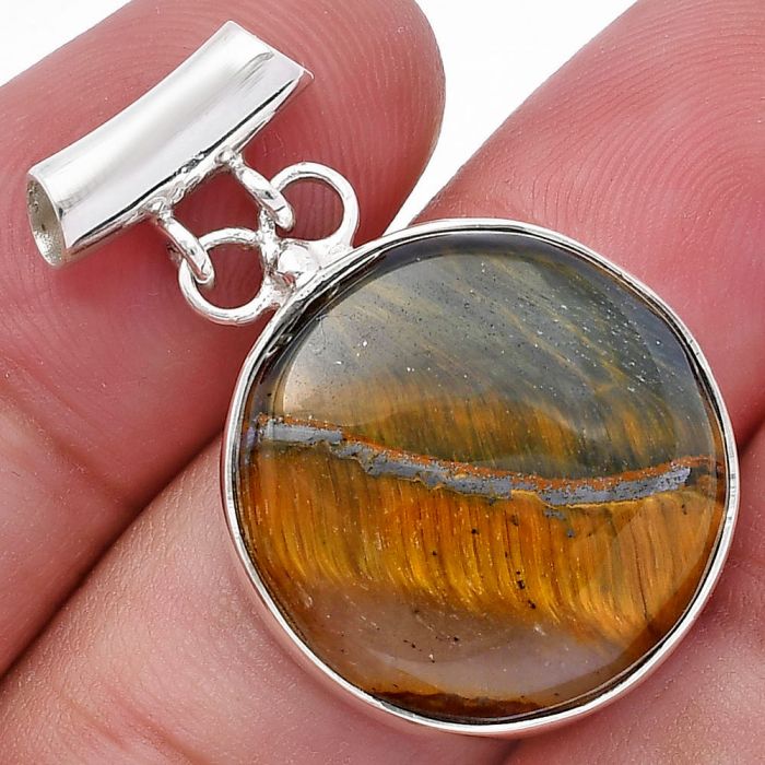 Blue Tiger Eye Pendant SDP144626 P-1198, 19x19 mm