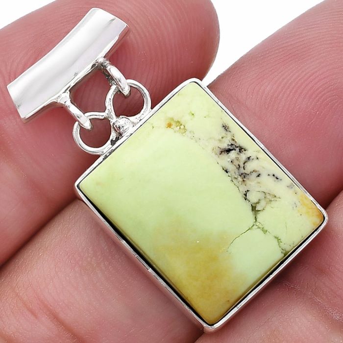 Lemon Chrysoprase Pendant SDP144635 P-1198, 15x18 mm