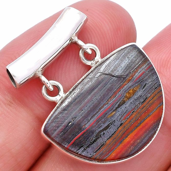 Iron Tiger Eye Pendant SDP144924 P-1198, 15x21 mm