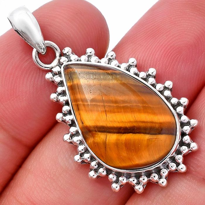 Tiger Eye Pendant SDP146156 P-1066, 13x21 mm