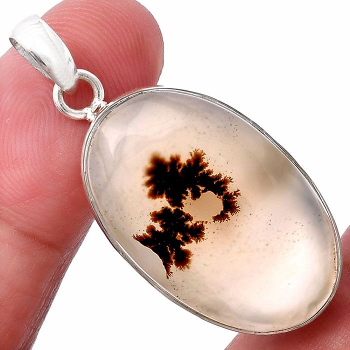 Scenic Dendritic Agate Pendant SDP146483 P-1002, 17x28 mm