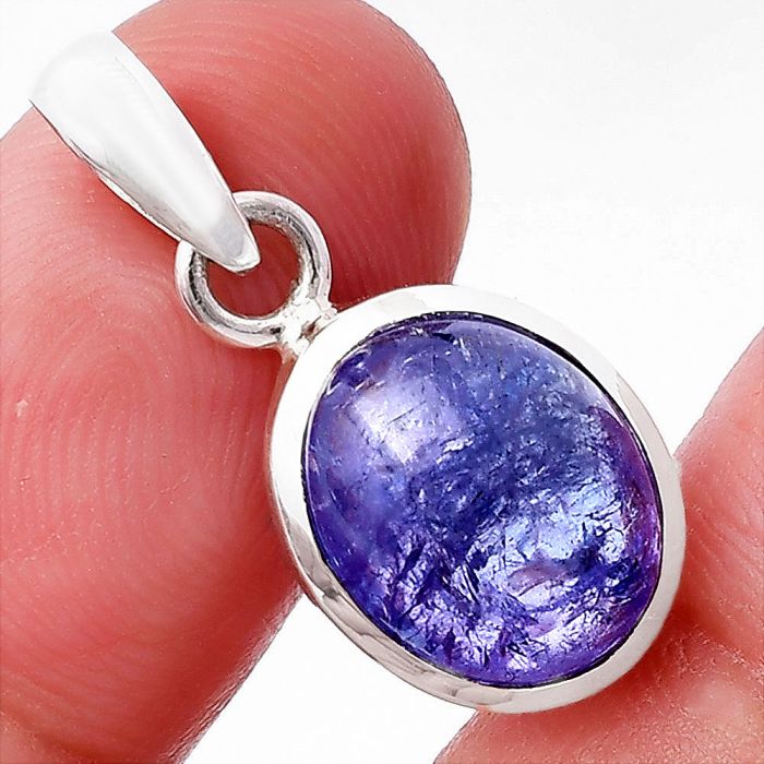 Natural Tanzanite Cab Pendant SDP146510 P-1002, 10x12 mm