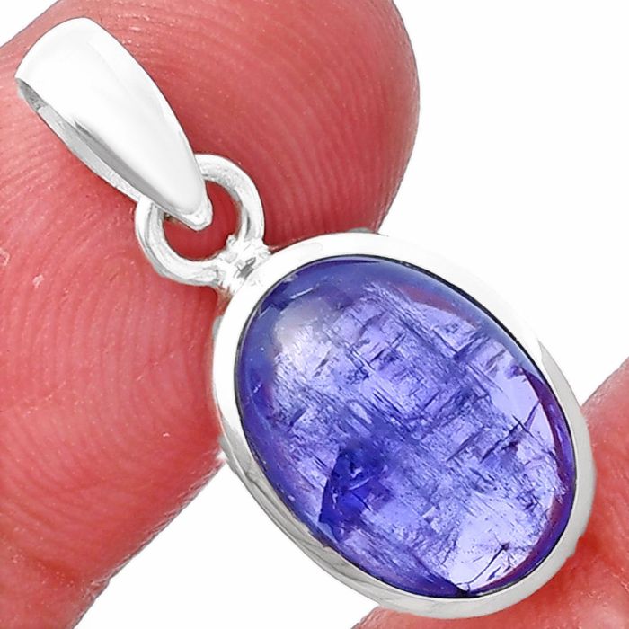 Natural Tanzanite Cab Pendant SDP146522 P-1002, 10x14 mm