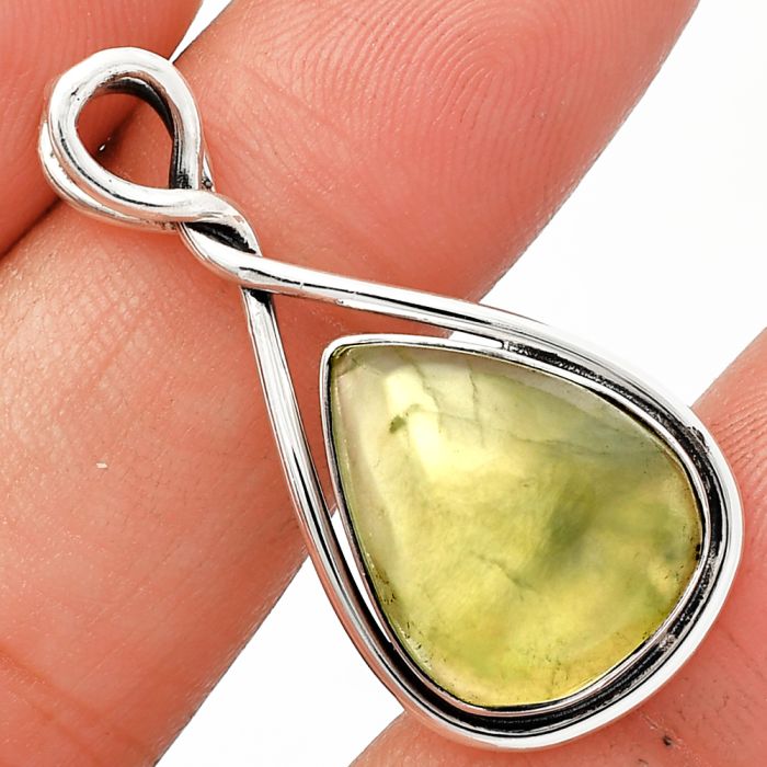 Prehnite Pendant SDP146908 P-1017, 14x18 mm