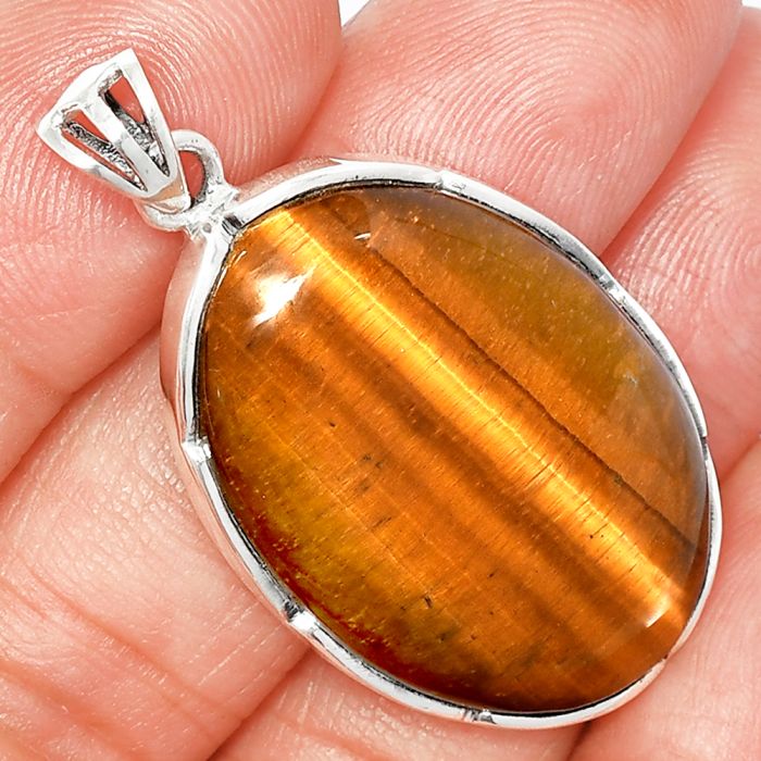 Tiger Eye Pendant SDP146951 P-1310, 21x31 mm