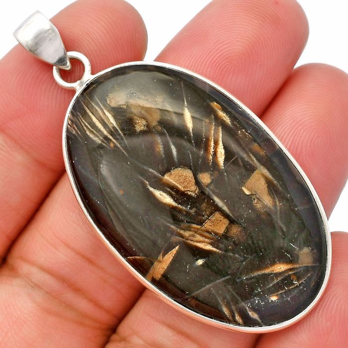 Bat Cave Jasper Pendant SDP148084 P-1001, 25x42 mm