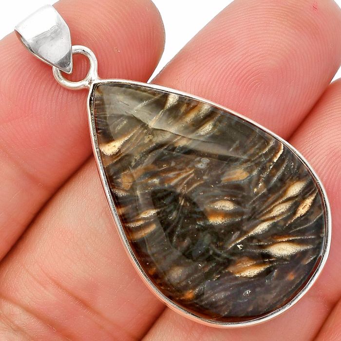 Bat Cave Jasper Pendant SDP148092 P-1001, 22x33 mm