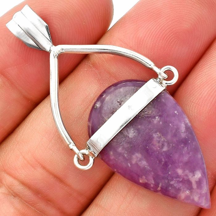 Purple Lepidolite Pendant SDP148168 P-1726, 17x28 mm