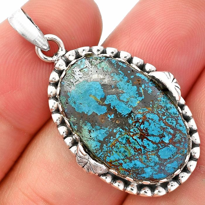 Shattuckite Pendant SDP148202 P-1730, 15x24 mm