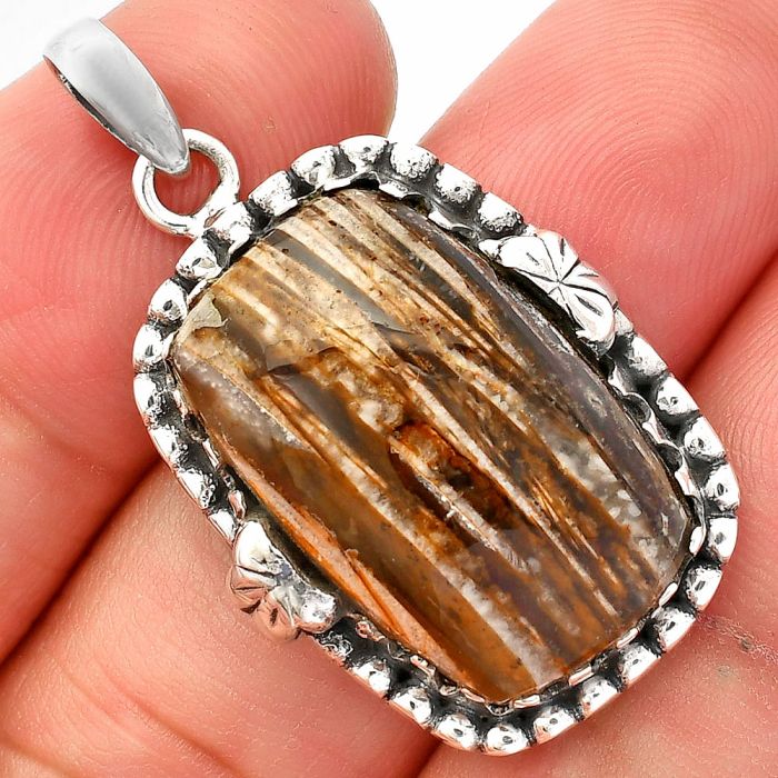 Stick Agate Pendant SDP148205 P-1730, 15x24 mm