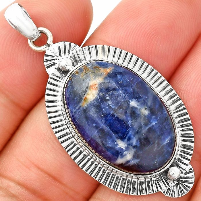 Sodalite Pendant SDP148250 P-1732, 16x23 mm