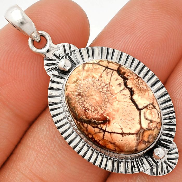 Mexican Bird Eye Pendant SDP148281 P-1732, 15x20 mm