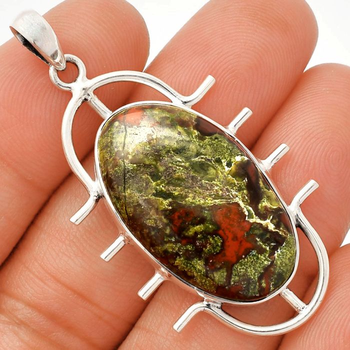 Dragon Blood Stone Pendant SDP148336 P-1271, 17x28 mm