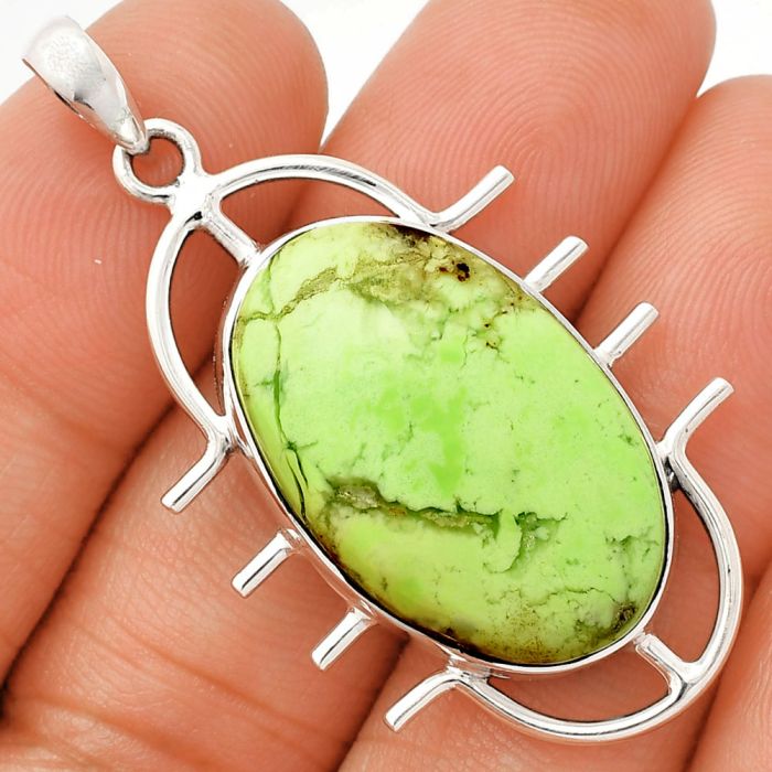 Lemon Chrysoprase Pendant SDP148359 P-1271, 17x26 mm