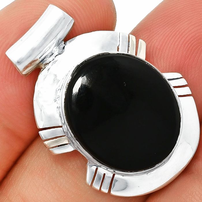 Black Onyx Pendant SDP148827 P-1598, 15x17 mm