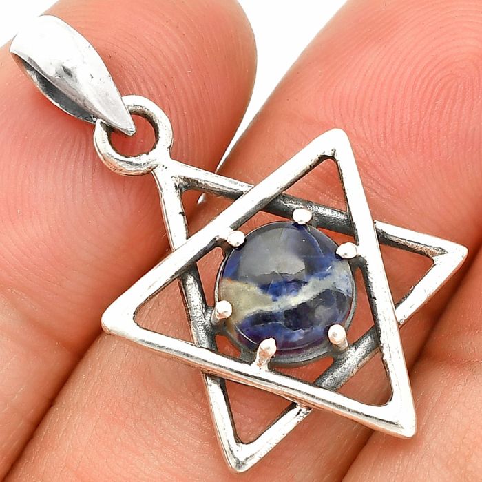 Star - Sodalite Pendant SDP150025 P-1004, 8x8 mm