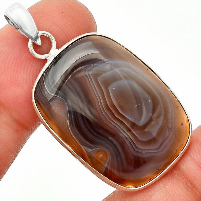 Banded Onyx Pendant SDP150296 P-1001, 20x27 mm