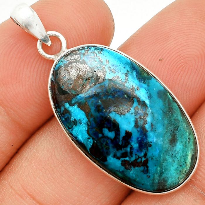 Shattuckite Pendant SDP150596 P-1001, 16x27 mm