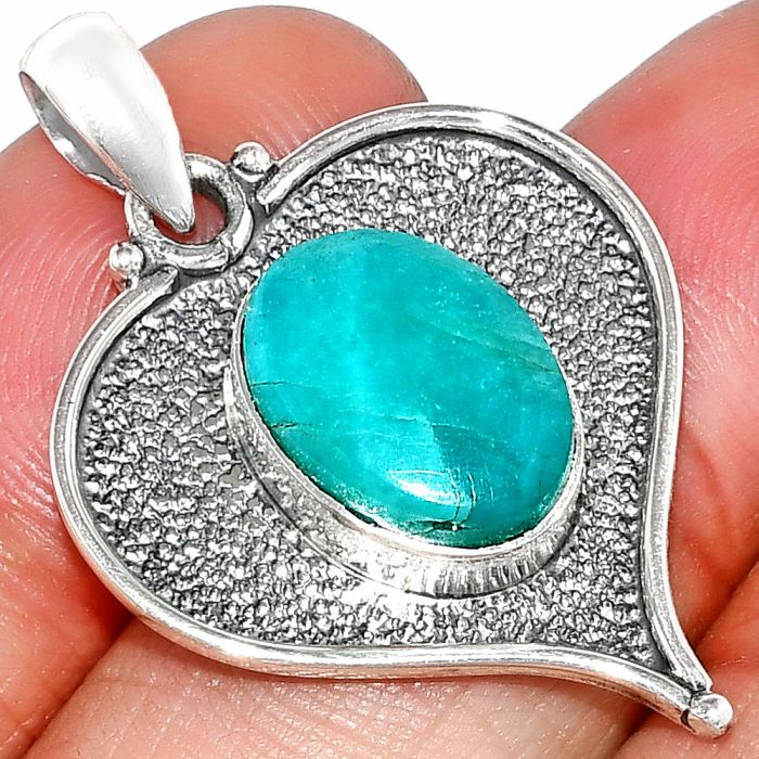 Heart - Paraiba Amazonite Pendant SDP151314 P-1503, 10x14 mm