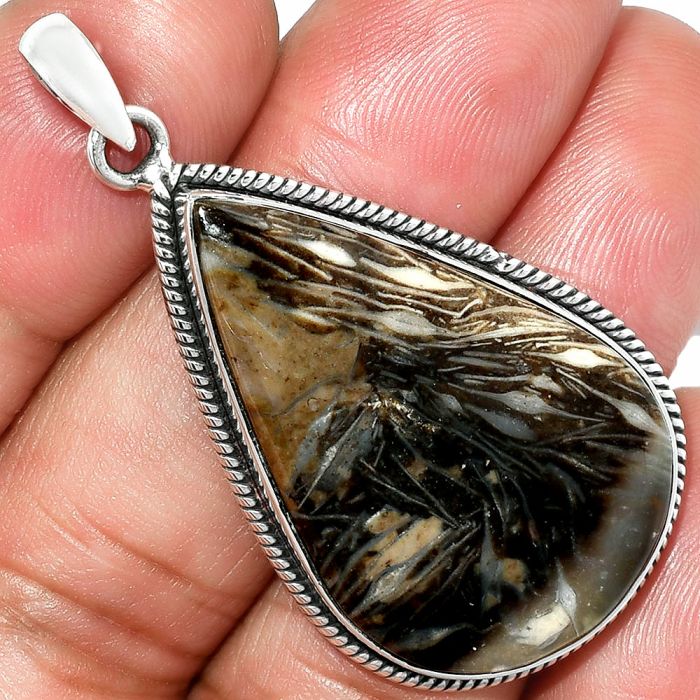 Bat Cave Jasper Pendant SDP151430 P-1068, 22x34 mm