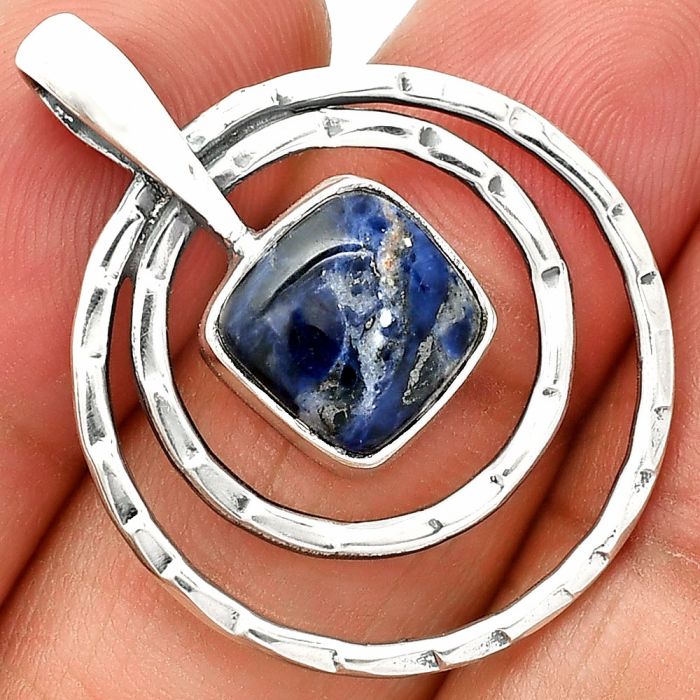 Sodalite Pendant SDP151454 P-1441, 9x9 mm