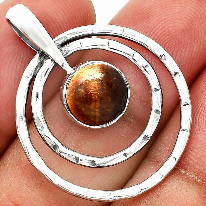 Red Tiger Eye Pendant SDP151478 P-1441, 9x9 mm