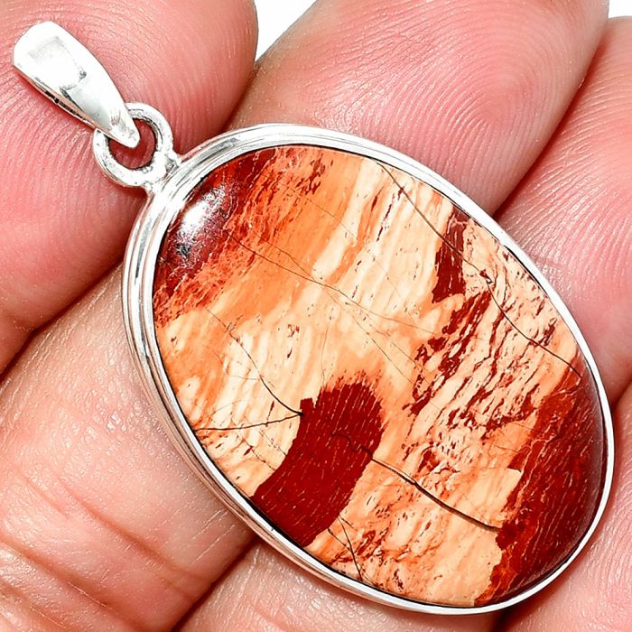 Snake Skin Jasper Pendant SDP151502 P-1124, 21x32 mm