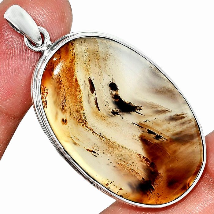 Montana Agate Pendant SDP151520 P-1124, 23x36 mm