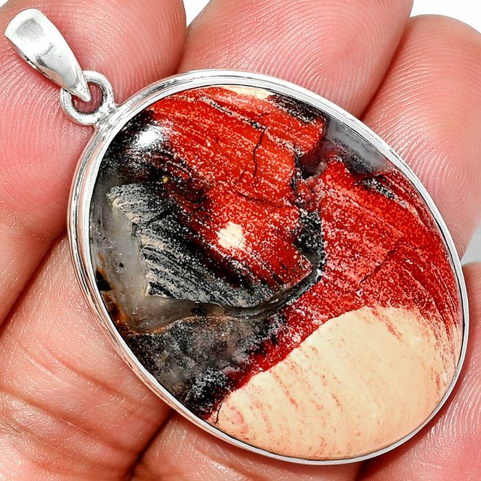 Snake Skin Jasper Pendant SDP151527 P-1124, 27x37 mm