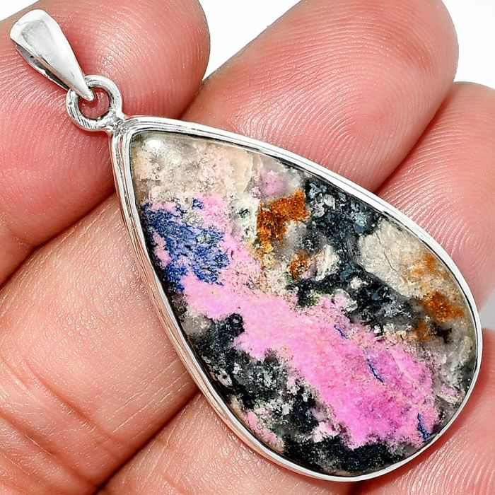 Pink Cobalt Pendant SDP151529 P-1124, 21x36 mm