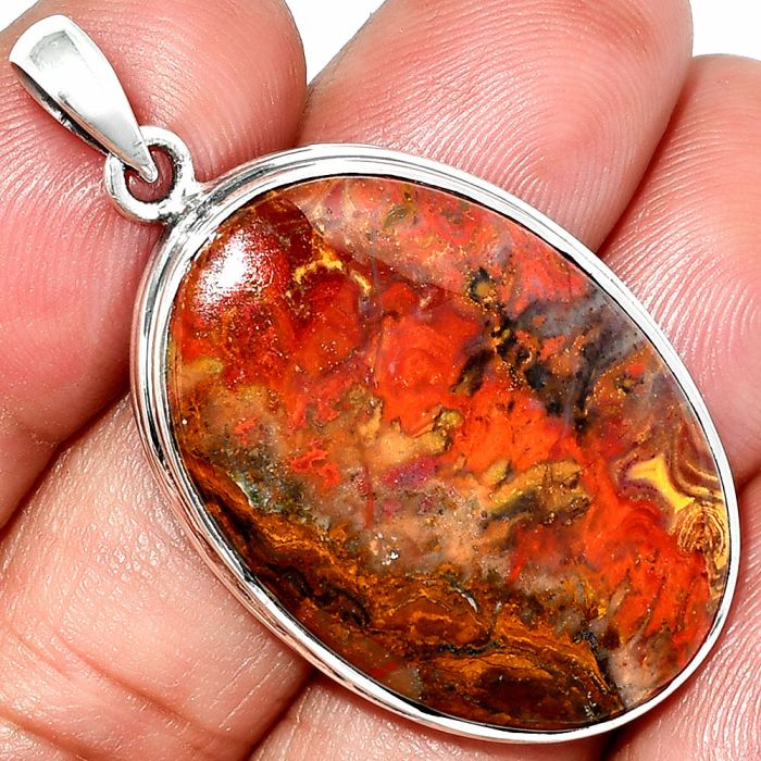 Rare Cady Mountain Agate Pendant SDP151537 P-1124, 22x33 mm