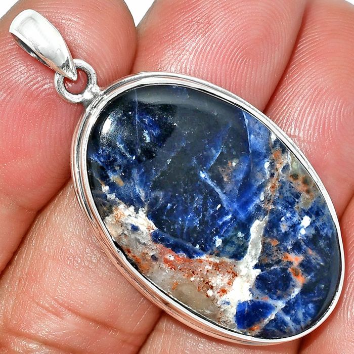 Sodalite Pendant SDP151556 P-1124, 20x33 mm