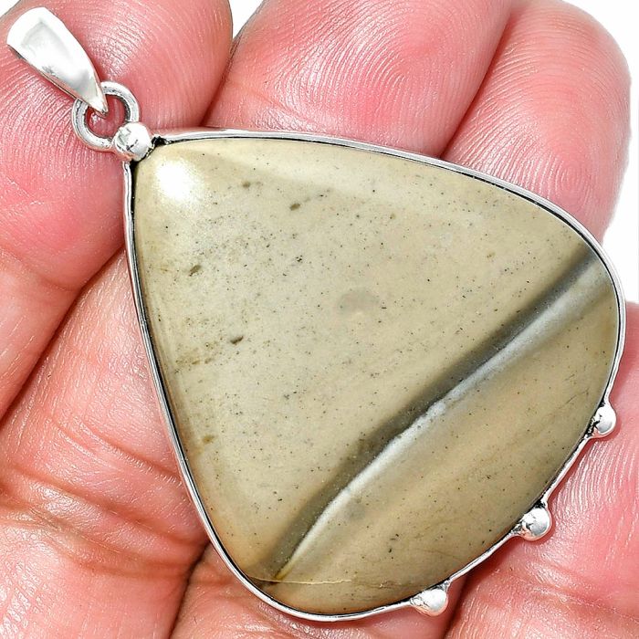 Flint Stone Pendant SDP151609 P-1349, 33x37 mm