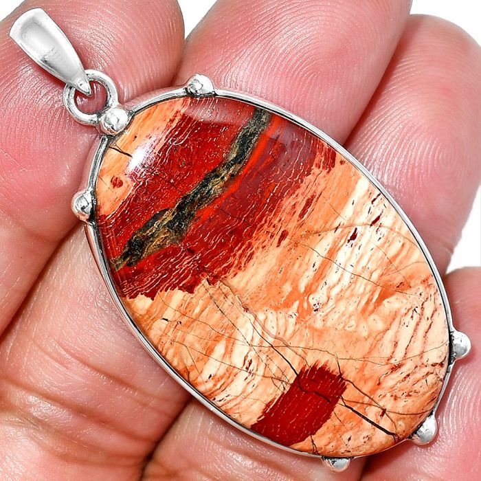 Snake Skin Jasper Pendant SDP151633 P-1349, 24x38 mm