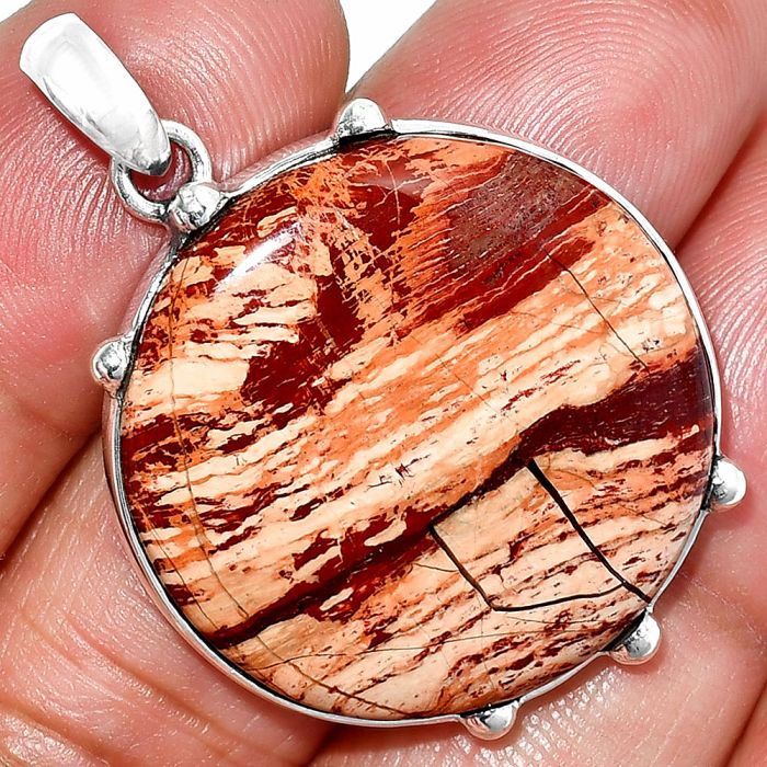 Snake Skin Jasper Pendant SDP151648 P-1349, 28x28 mm