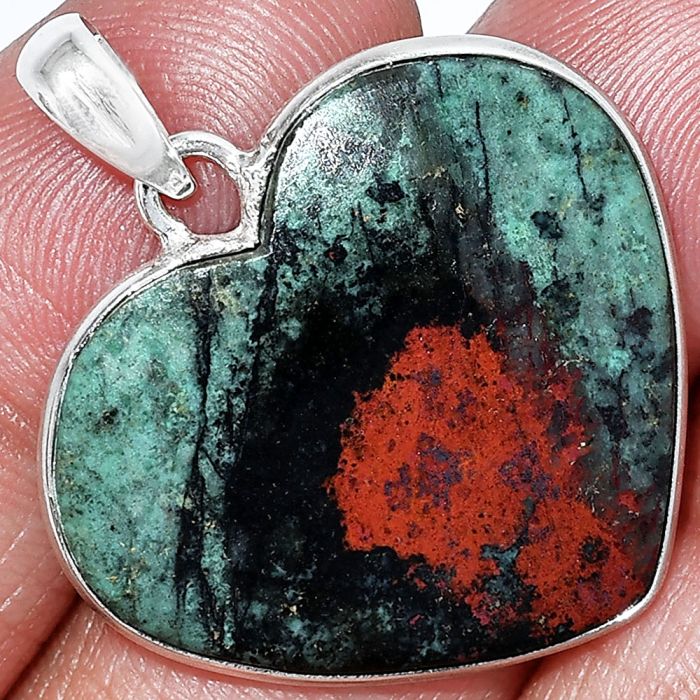 Heart - Sonora Sunrise - Cuprite Blood Pendant SDP151957 P-1043, 26x28 mm