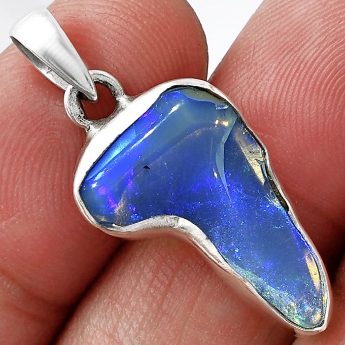 Ethiopian Opal Rough Pendant SDP152120 P-1001, 13x20 mm