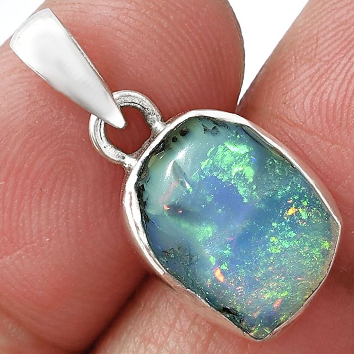 Ethiopian Opal Rough Pendant SDP152166 P-1001, 10x14 mm