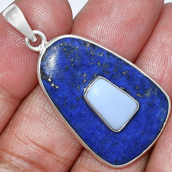 Lapis Lazuli and Owyhee Opal Pendant SDP152182 P-1323, 20x31 mm