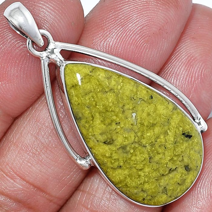 Green Opal Madagascar Pendant SDP152319 P-1566, 18x32 mm