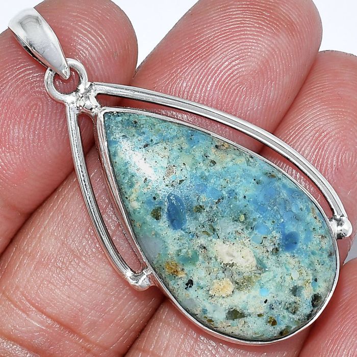 Royston Ribbon Turquoise Pendant SDP152323 P-1566, 18x31 mm