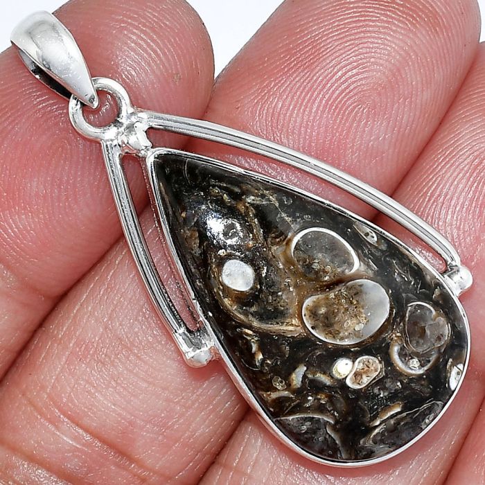 Turtella Jasper Pendant SDP152325 P-1566, 17x29 mm