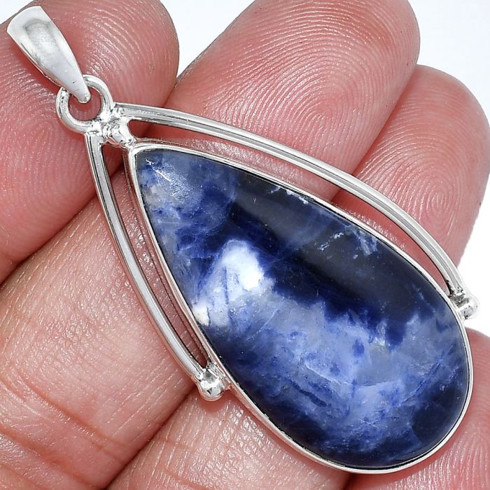 Sodalite Pendant SDP152326 P-1566, 18x36 mm