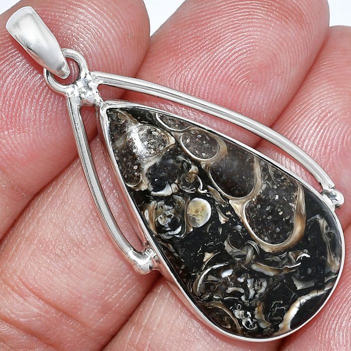 Turtella Jasper Pendant SDP152333 P-1566, 18x32 mm