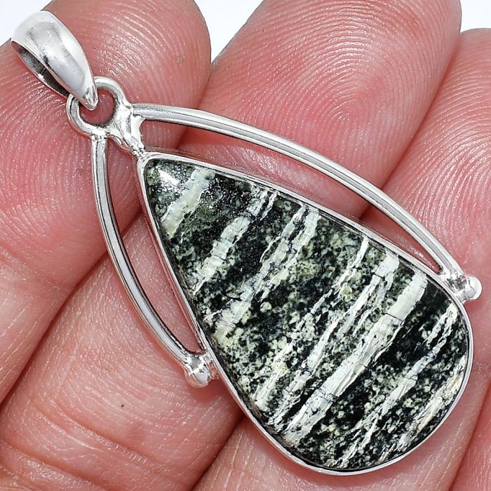 Natural Chrysotile Pendant SDP152335 P-1566, 18x31 mm