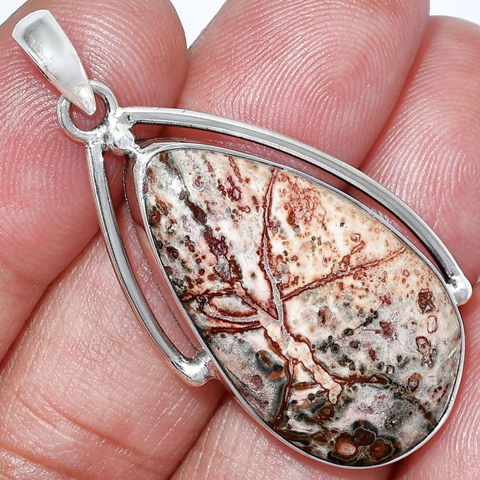 Leopard Skin Jasper Pendant SDP152353 P-1566, 18x32 mm