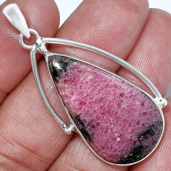 Rhodonite Pendant SDP152358 P-1566, 18x32 mm