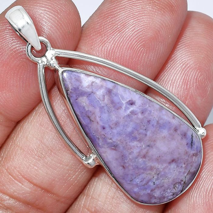 Lavender Jade Pendant SDP152372 P-1566, 17x33 mm