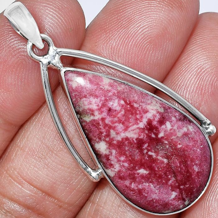 Pink Thulite Pendant SDP152375 P-1566, 18x33 mm